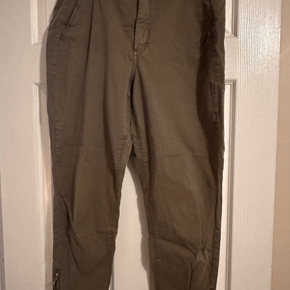 White House Black Market Olive Zipper Ankle